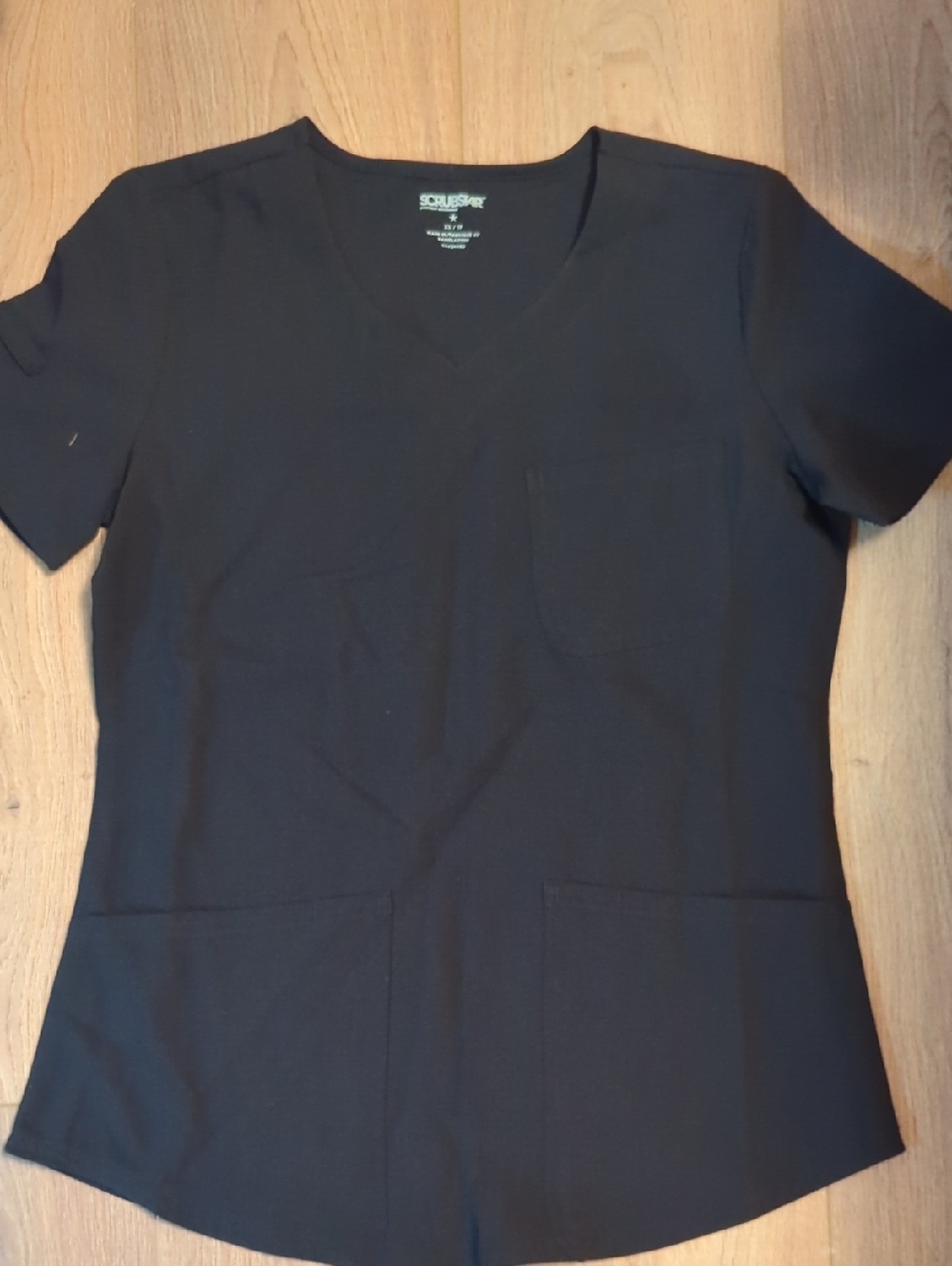 Scrubstar Black V-Neck Short Sleeve Medical Scrub Top Women's Size XS